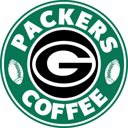 Green Bay Packers starbucks coffee logo vinyl decal